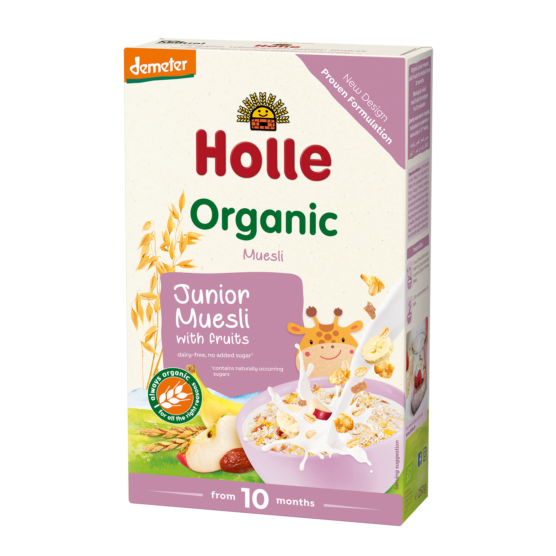 Cereale - Holle Cereale eco Mix de 3 cereale cu fructe x 250 grame, medik-on.ro