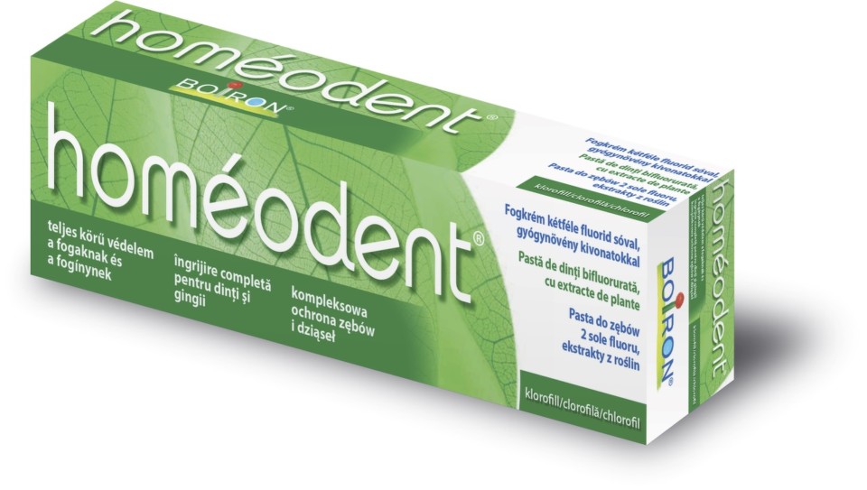 Paste de dinti - Homeodent pasta de dinti clorofila pentru tratament homeopatic x 75ml, medik-on.ro