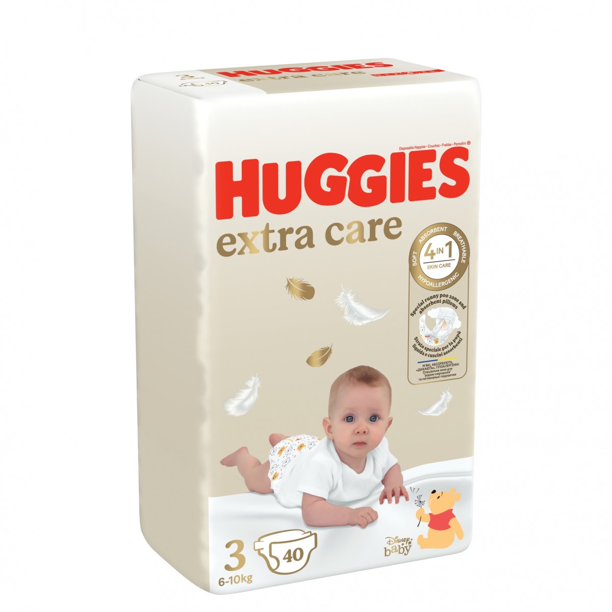 Scutece si aleze - Huggies scutece Extra Care nr. 3 (6-10 kg) x 40 bucati, medik-on.ro