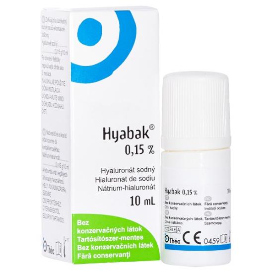 Picaturi si solutii oftalmice - Hyabak 0,15% solutie lentile contact x 10 ml, medik-on.ro