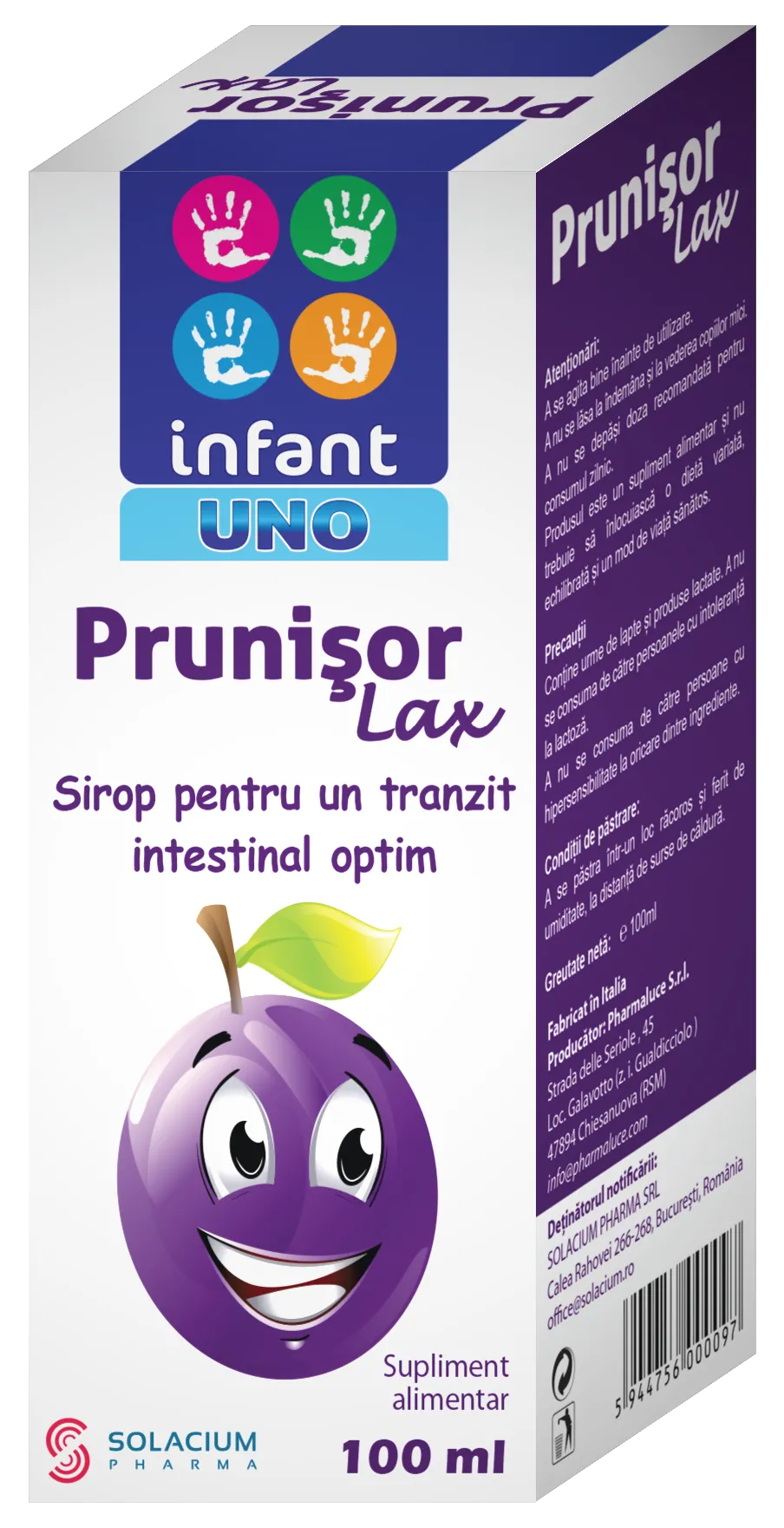 Constipatie - Infant Uno Prunisor Lax sirop laxativ pentru copii x 100ml, medik-on.ro