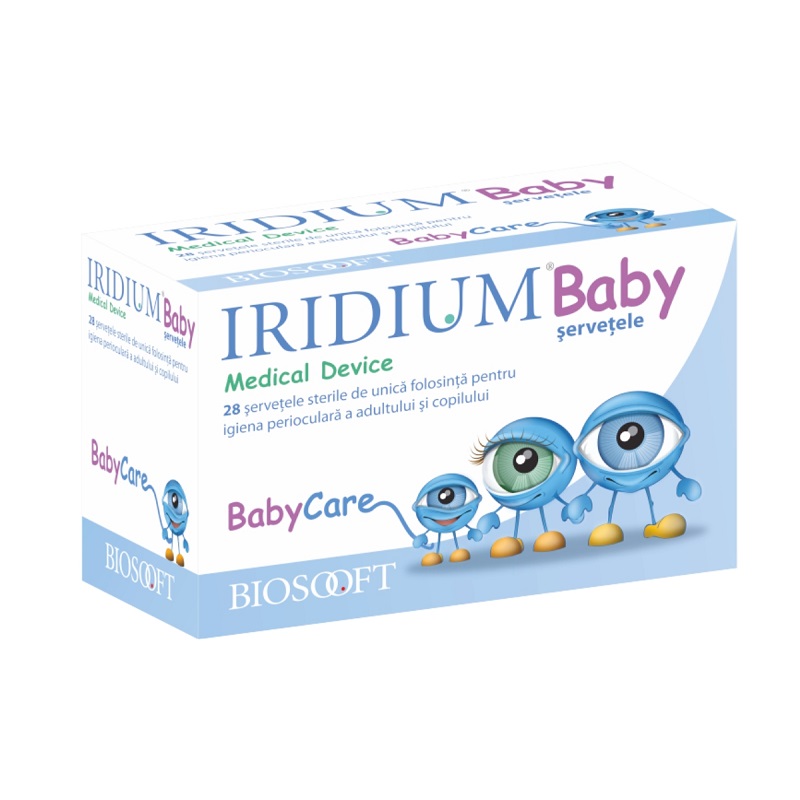 Servetele oftalmice - Iridium baby servetele oculare sterile x 28 bucati, medik-on.ro