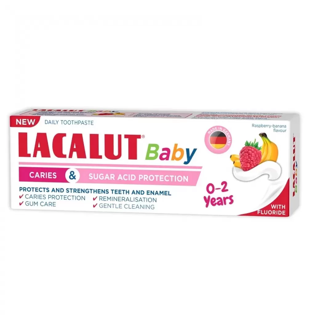 Paste de dinti pentru copii - Lacalut Baby Pasta de dinti pentru copii protectie anticarie si zaharuri x 55ml, medik-on.ro
