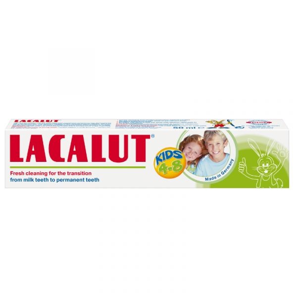 Paste de dinti pentru copii - Lacalut Kids pasta de dinti 4-8 ani x 50ml, medik-on.ro