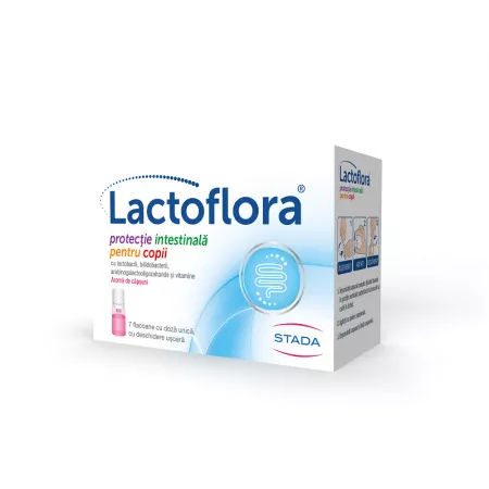 Probiotice si prebiotice - Lactoflora Protectie intestinala pentru copii 7ml x 7 flacoane, medik-on.ro