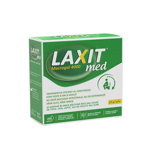 Constipatie - Laxit Med pulbere pentru solutie orala x 20 plicuri, medik-on.ro