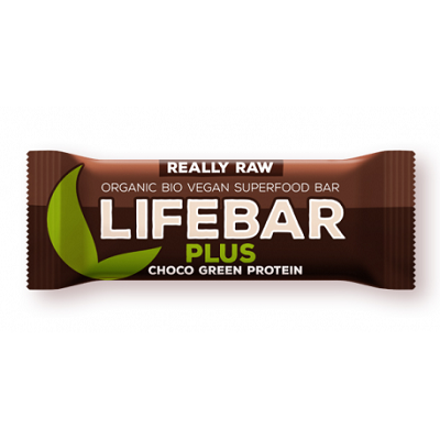 Batoane RAW vegane - Lifebar baton cu ciocolata si proteine x 47 grame, medik-on.ro