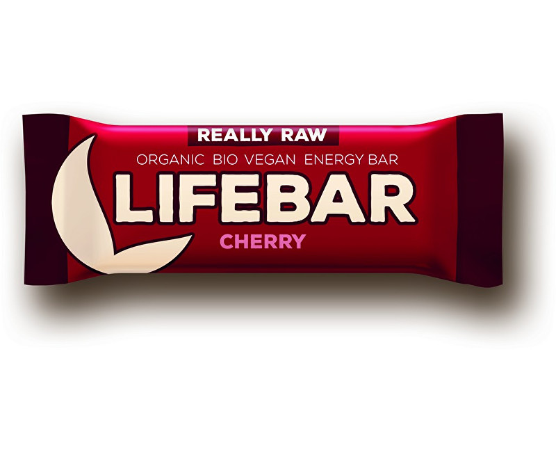 Batoane RAW vegane - Lifebar Baton cu cirese raw bio x 47 grame, medik-on.ro