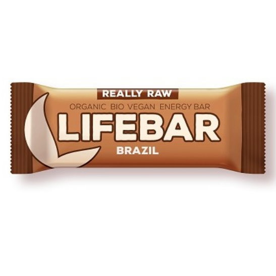 Batoane RAW vegane - Lifebar Baton cu nuci braziliene raw bio x 47 grame, medik-on.ro