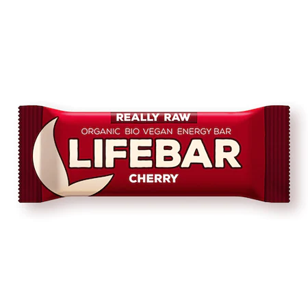 Batoane RAW vegane - Lifebar Baton Proteic cu Cirese si Ciocolata Raw Bio x 47 grame, medik-on.ro
