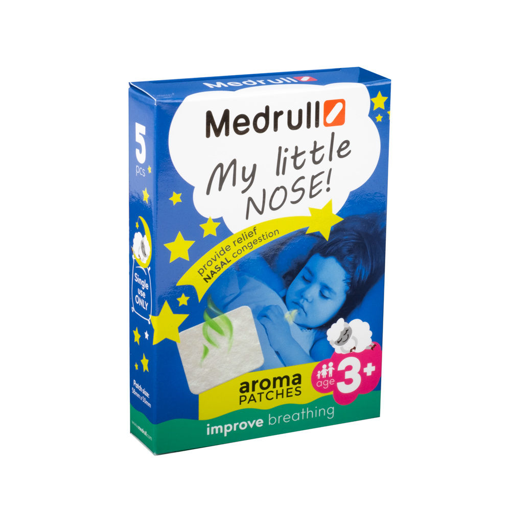 Raceala si gripa - Medrull My Little Nose Plasturi aromatici pentru respiratie usoara x 5 bucati, medik-on.ro