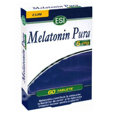 Calmante si somn linistit - Melatonina pura 5mg x 60 tablete, medik-on.ro