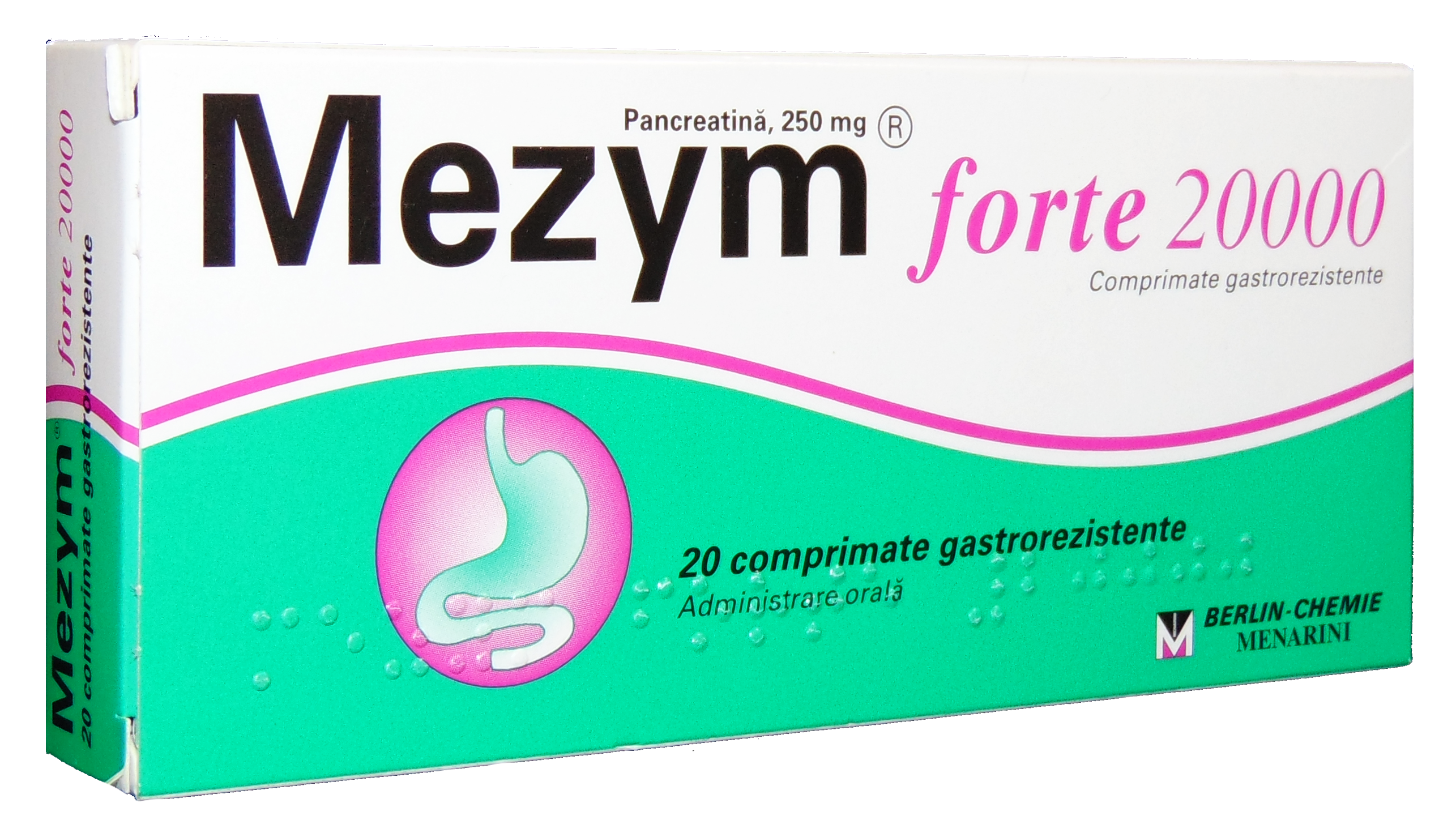 OTC - medicamente fara reteta - Mezym Forte 20000 x 20 comprimate, medik-on.ro