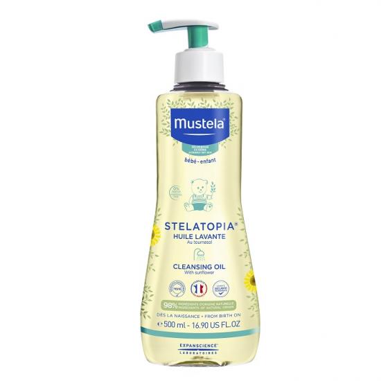 Gel de dus si sapun copii - Mustela Stelatopia ulei pentru curatare piele atopica x 500ml, medik-on.ro