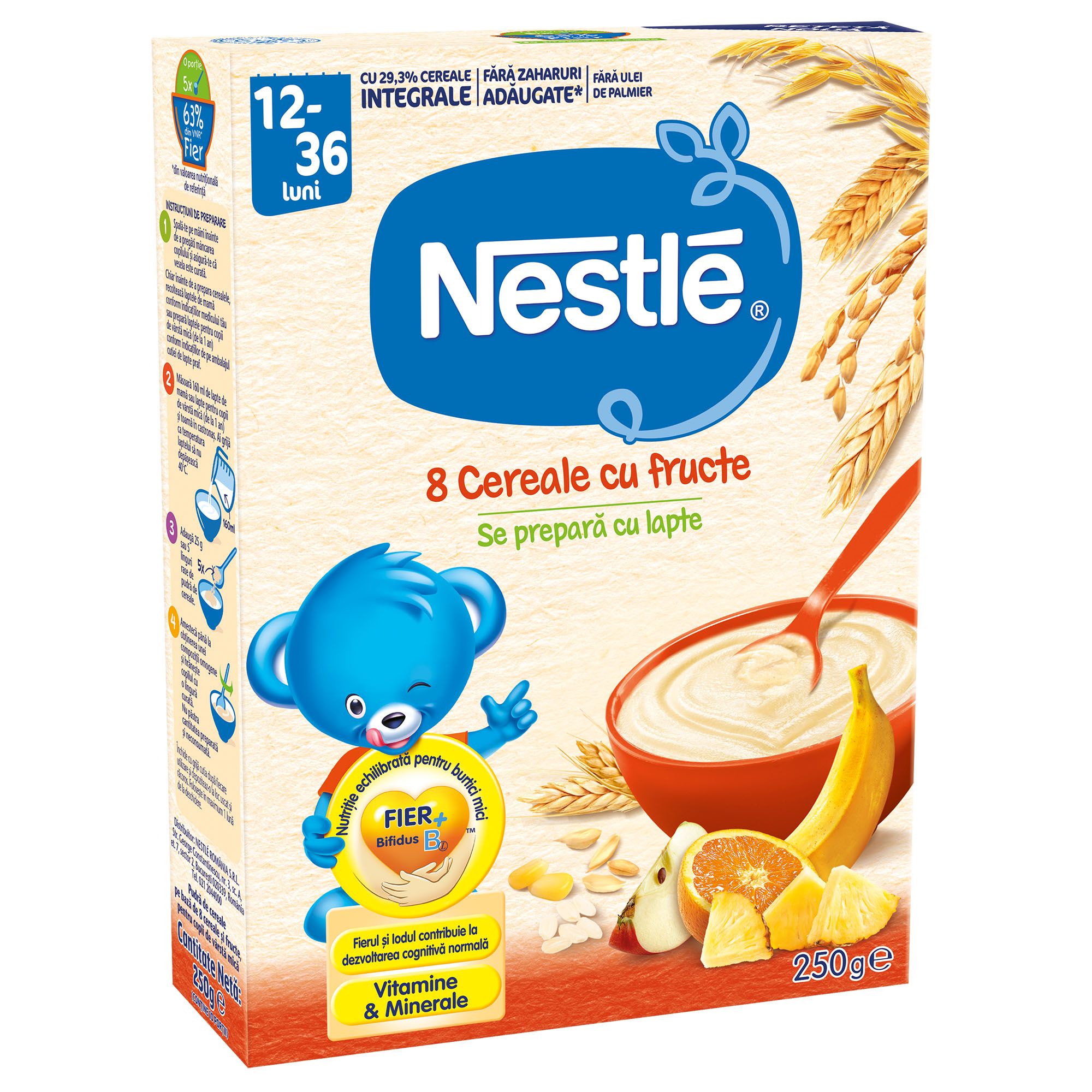 Cereale - Nestle Cereale 8 Cereale cu Fructe, de la 12 luni, 250 grame, medik-on.ro