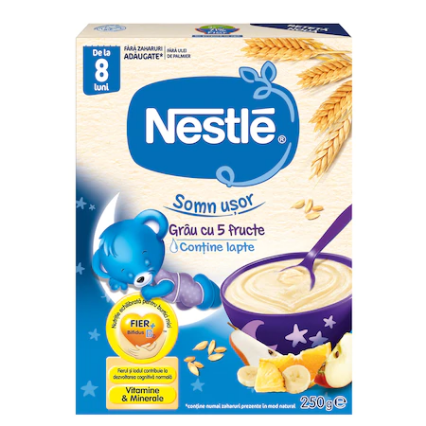 Cereale - Nestle Cereale Somn usor cu grau si 5 fructe x 250 grame, medik-on.ro