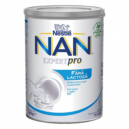 Formule speciale de lapte praf - Nestle NAN Expert Pro Fara Lactoza, lapte praf de la nastere, 400 grame, medik-on.ro