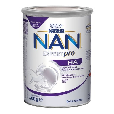 Formule speciale de lapte praf - Nestle NAN HA, Formula lapte praf premium hipoalergenic +0 luni, 400 grame, medik-on.ro