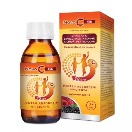 Imunitate - Novo C Kids Sirop vitamina C lipozomala pentru copii x 120ml, medik-on.ro