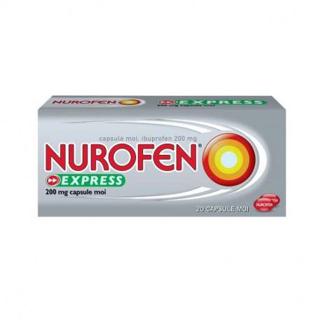 OTC - medicamente fara reteta - Nurofen Express 200mg x 20 capsule moi, medik-on.ro