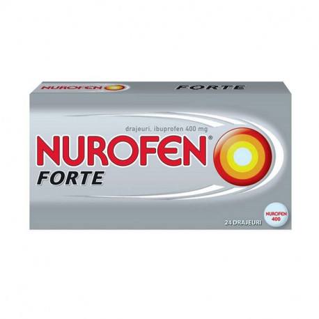 OTC - medicamente fara reteta - Nurofen Forte 400mg x 24 drajeuri, medik-on.ro