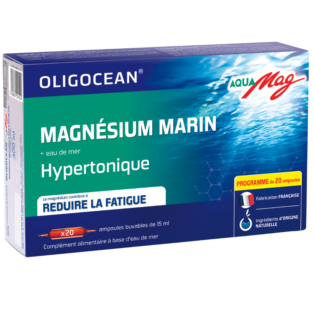 Multivitamine si minerale - Oligocean Magneziu Marin AquaMag 15ml x 20 fiole, medik-on.ro
