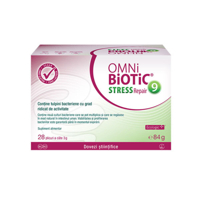 Probiotice si prebiotice - OmniBiotic Stress Repair 9 x 28 plicuri, medik-on.ro