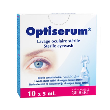 Picaturi si solutii oftalmice - Optiserum solutie oculara 5ml x 10 monodoze, medik-on.ro