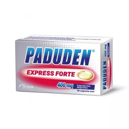 OTC - medicamente fara reteta - Paduden Express Forte 400mg x 10 capsule moi, medik-on.ro