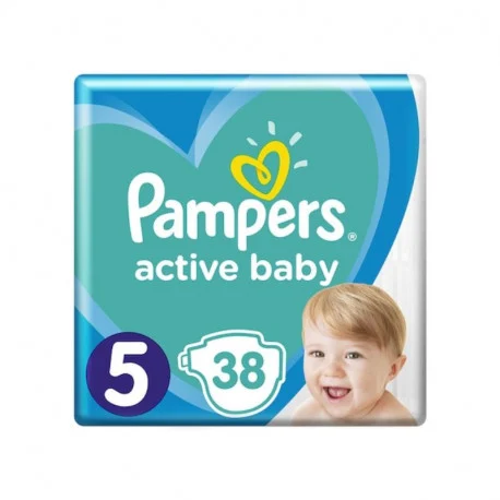 Scutece si aleze - Pampers Active Baby nr. 5 (11-16 kg) x 38 bucati, medik-on.ro