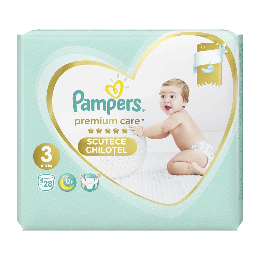 Greeting to bound Occasionally Pampers premium care pants nr. 3 (6-11kg) x 28 bucati