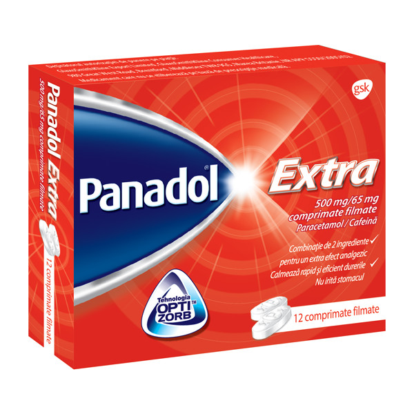 OTC - medicamente fara reteta - Panadol Extra x 12 comprimate, medik-on.ro