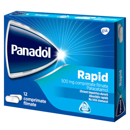 OTC - medicamente fara reteta - Panadol Rapid 500mg x 12 comprimate, medik-on.ro
