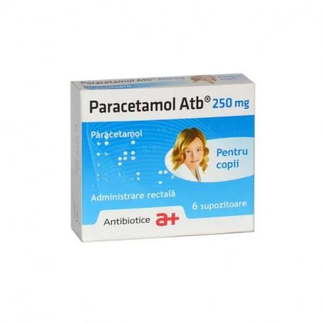 OTC - medicamente fara reteta - Paracetamol 250mg x 6 supozitoare, medik-on.ro