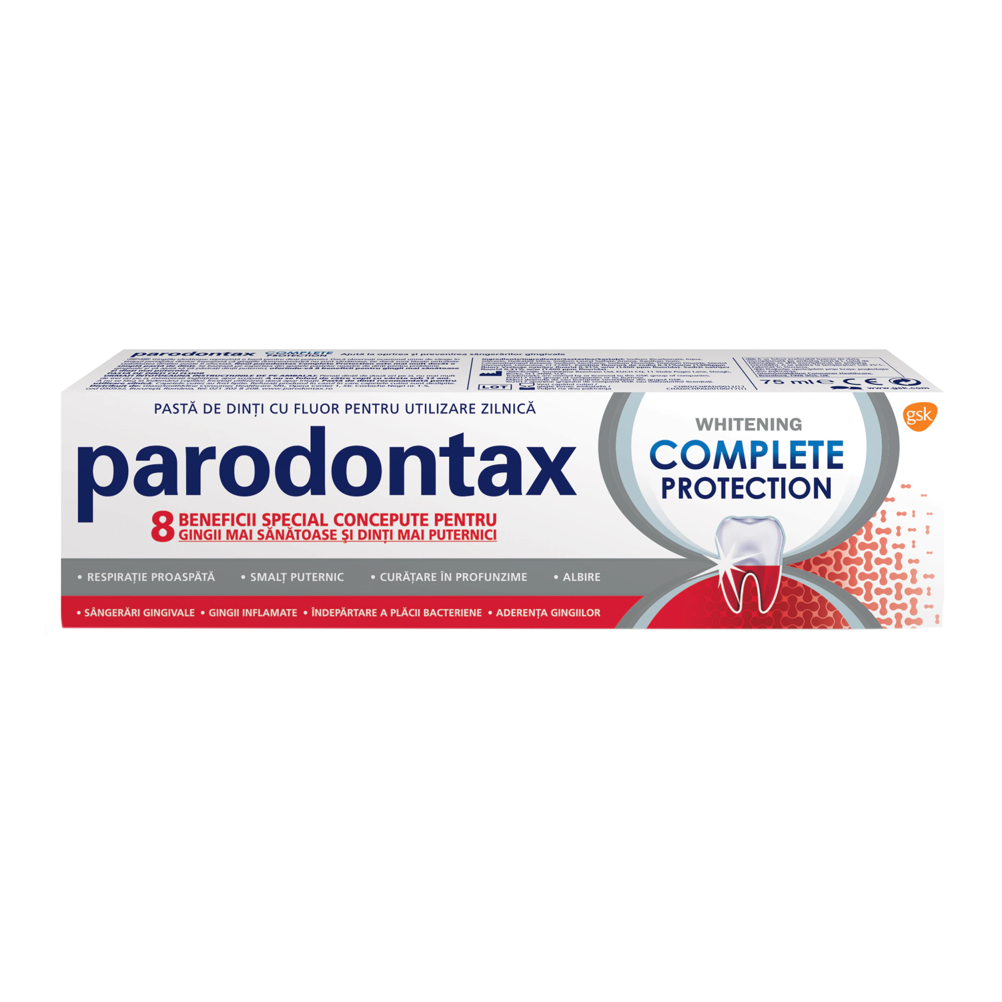 Paste de dinti - Parodontax Pasta de dinti Complete protection whitening x 75ml, medik-on.ro
