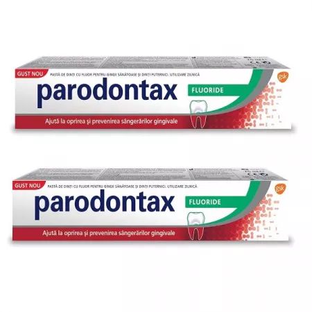 Paste de dinti - Parodontax pachet Pasta de dinti Fluor 75ml x 2 bucati, medik-on.ro