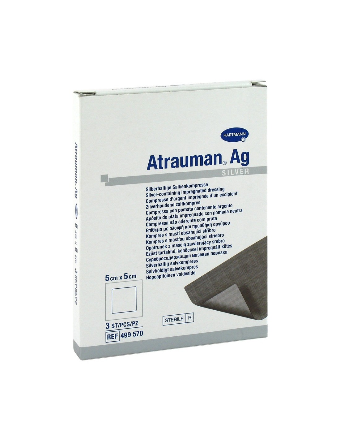 Plasturi, pansamente, ocluzoare - Paul Hartmann Atrauman plasturi argint 5x5cm x 10 bucati, medik-on.ro