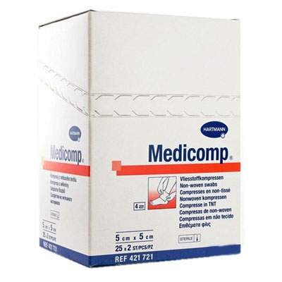 Comprese, fase si bandaje - Paul Hartmann Medicomp comprese extra sterile 5/5cm x 25 bucati, medik-on.ro