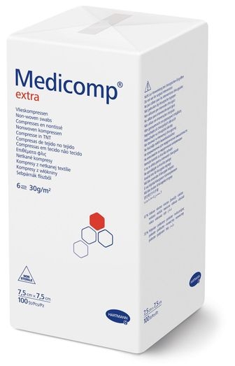 Comprese, fase si bandaje - Paul Hartmann Medicomp comprese extra comprese 7.5 cm x 7.5 cm x 25 bucati, medik-on.ro