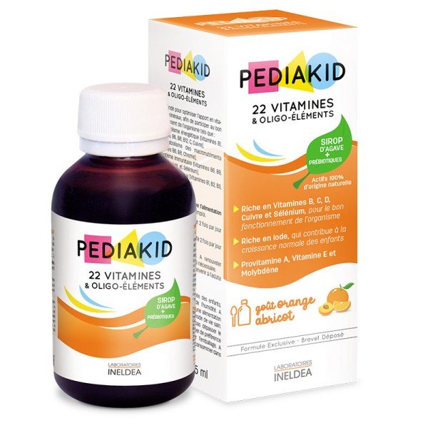 Multivitamine si minerale - Pediakid 22 vitamines oligo-elements sirop x 125ml, medik-on.ro