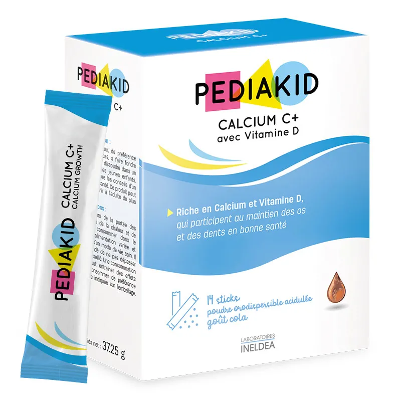 Multivitamine si minerale - Pediakid Calciu C + vitamina D x 14 plicuri, medik-on.ro