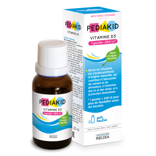 Vitamine - Pediakid vitamina D3 200UI picaturi x 20ml, medik-on.ro