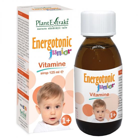 Multivitamine si minerale - Plant Extrakt Energotonic Junior Vitamine sirop x 125ml, medik-on.ro