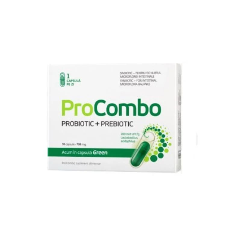 Probiotice si prebiotice - Procombo simbiotic x 10 capsule, medik-on.ro