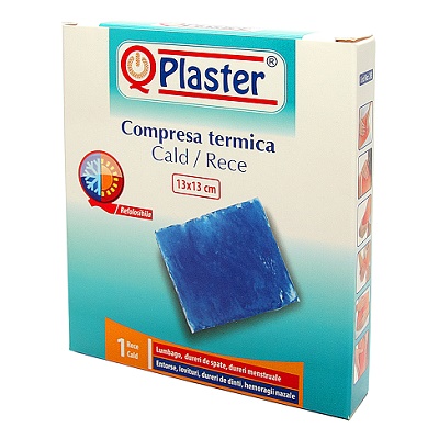 Comprese, fase si bandaje - Q plaster compresa cald/rece 13 cm x 13 cm, medik-on.ro