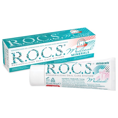 Paste de dinti - R.O.C.S. Gel medical Minerals cu aroma de fructe x 45 grame, medik-on.ro