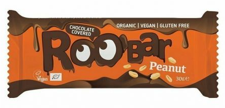 Batoane RAW vegane - Roobar Baton cu arahide invelit in ciocolata x 30g, medik-on.ro