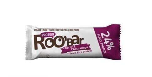Batoane RAW vegane - Roobar Baton proteic cu cirese si ciocolata x 40 grame, medik-on.ro