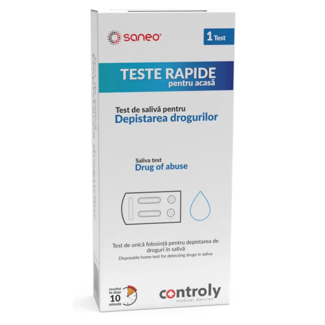 Teste diverse - Saneo Test rapid pentru depistarea drogurilor din saliva x 1 bucata, medik-on.ro