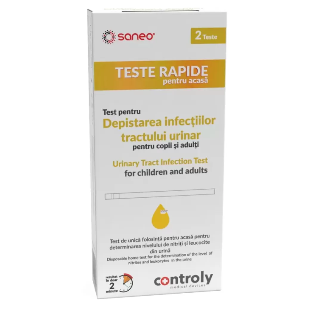 Teste diverse - Saneo Test rapid pentru depistarea infectiilor tractului urinar x 2 bucati, medik-on.ro